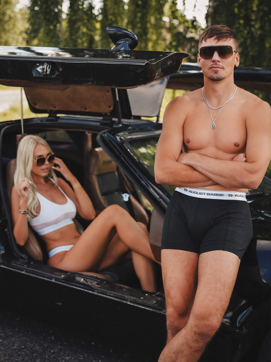 August Sabbe Daily Boxershorts Blau 3er-Pack – Detailansicht 4