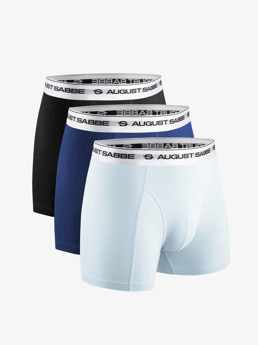 August Sabbe Daily Boxershorts Blau 3er-Pack