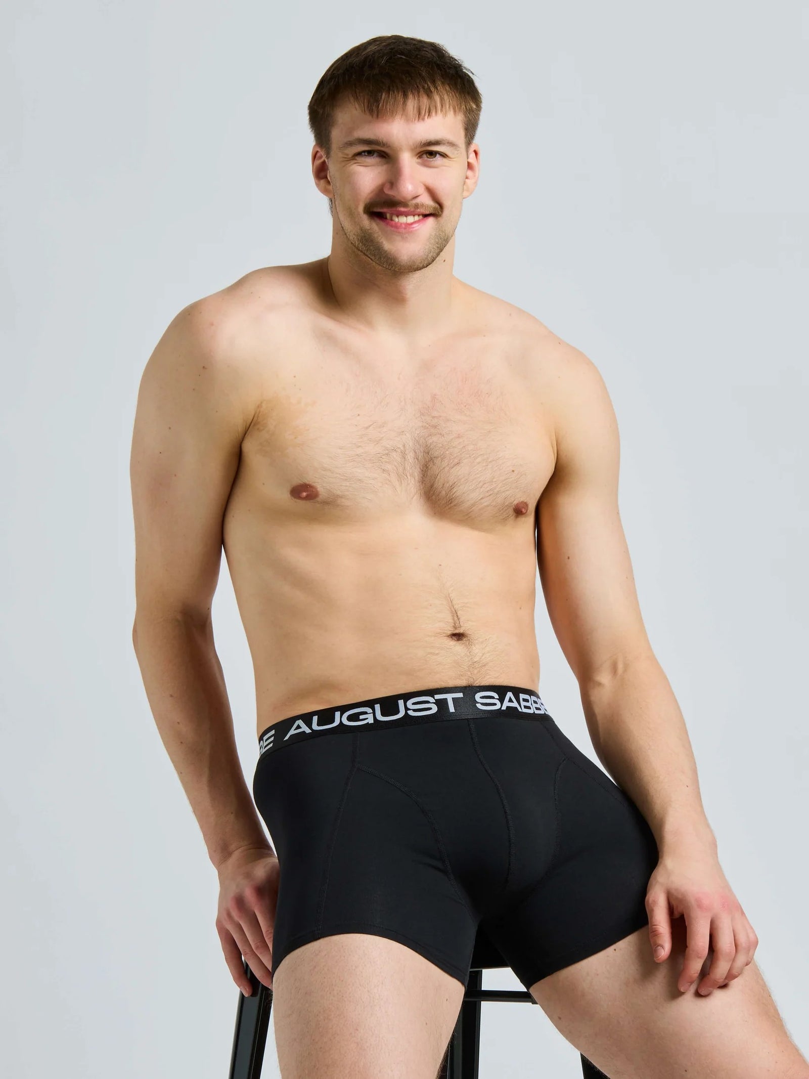 August Sabbe Daily Boxershorts Schwarz 3er-Pack – Produktansicht 3
