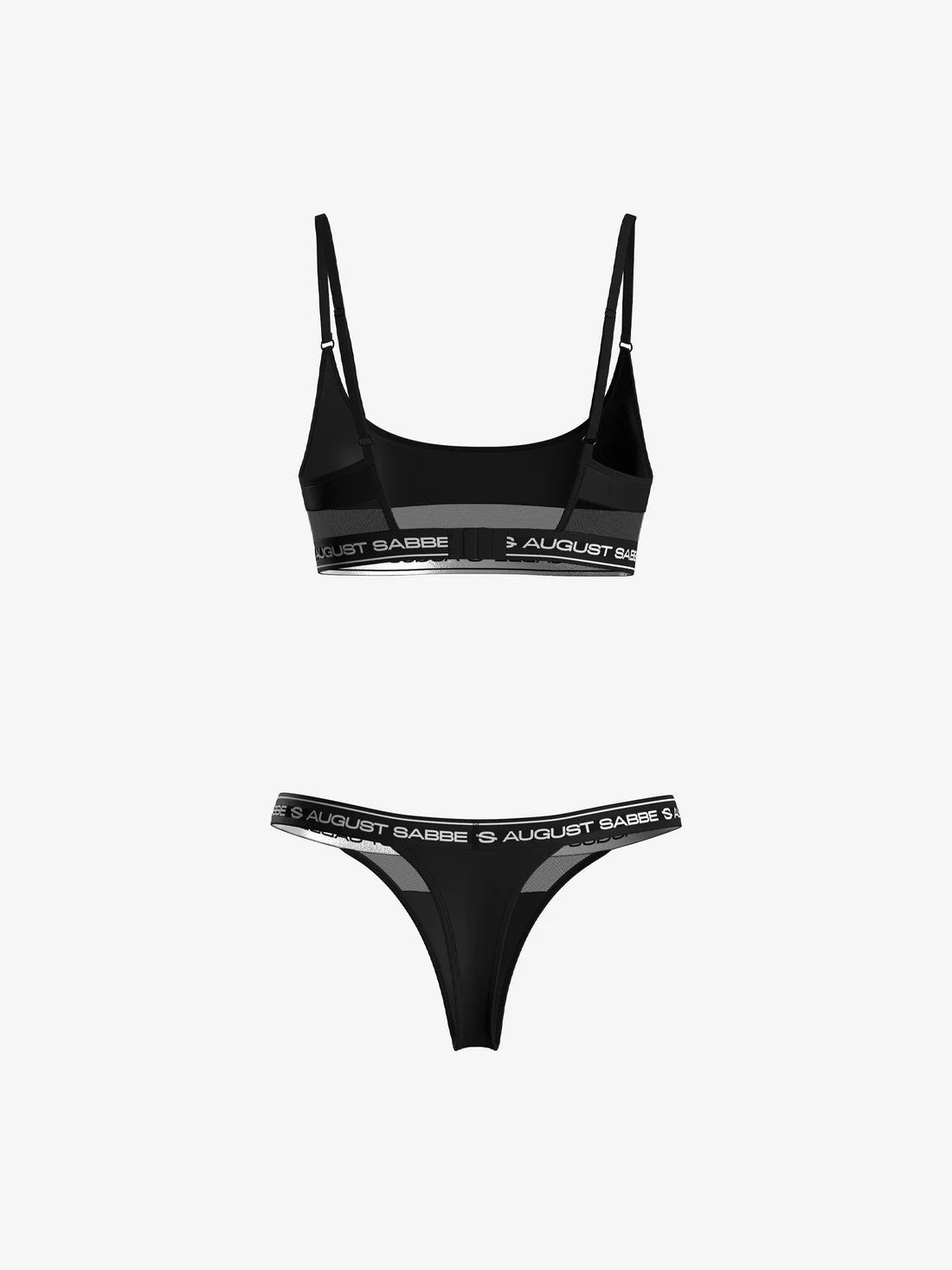 August Sabbe Signature Bralette und String Set Schwarz