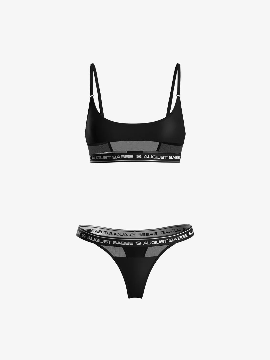 August Sabbe Signature Bralette und String Set Schwarz – Produktansicht 2