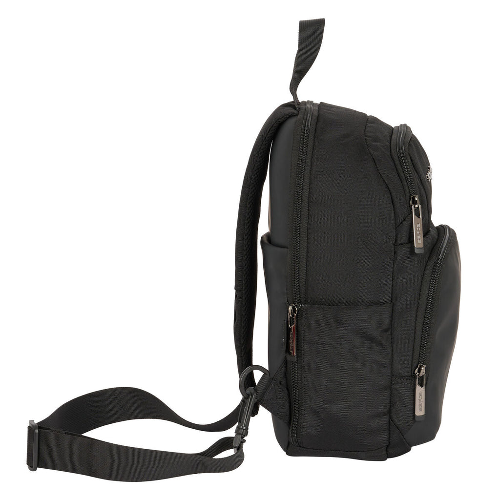 Safta Rucksack Schwarz 18 x 34 12 cm aus Nylon - Sport & Freizeit