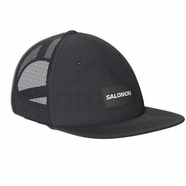 Salomon Flat Cap Deep Schwarz – Unisex Sportkappe UV-Schutz - Mode & Accessoires