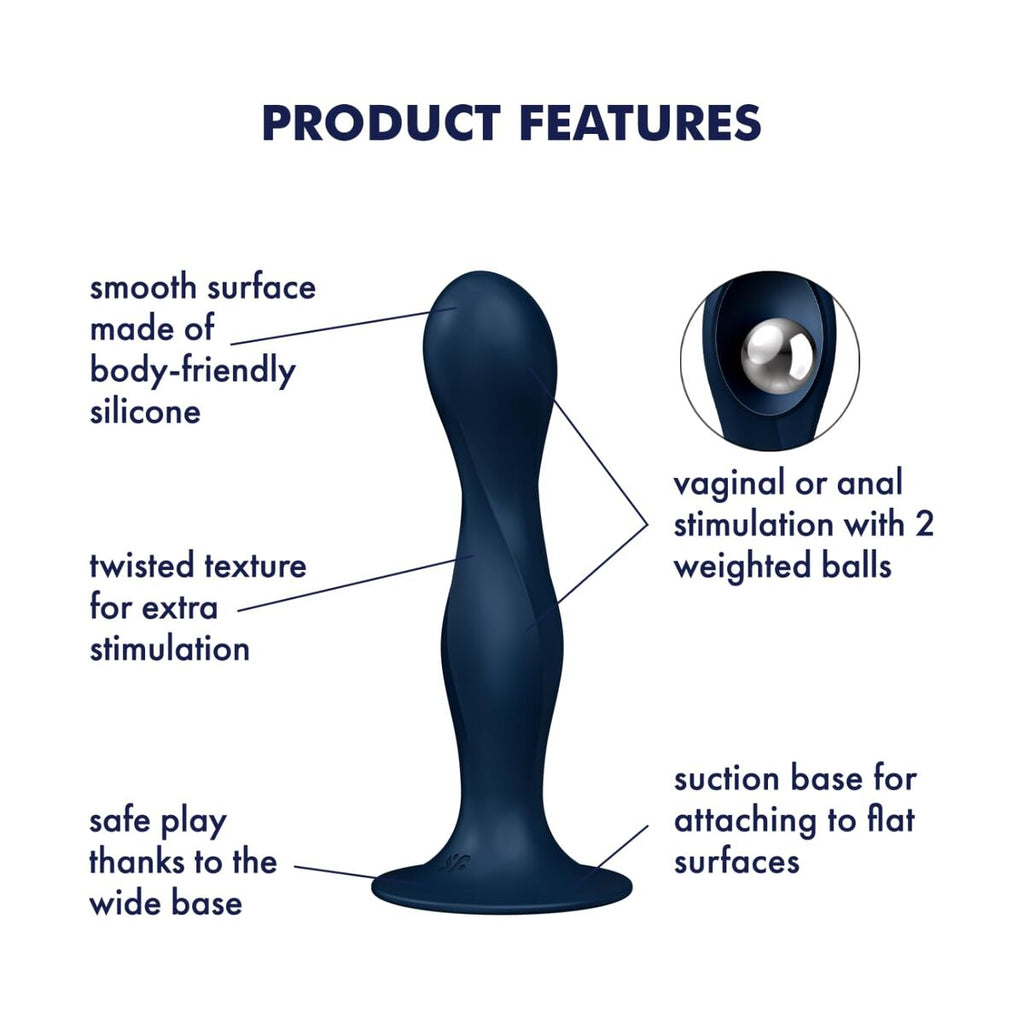Satisfyer Dildo Dunkelblau Unisex Mit Saugnapf