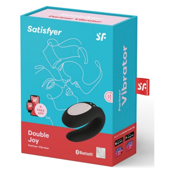Satisfyer Double Joy Massagegerät für Paare – Schwarz - Erotik Shop