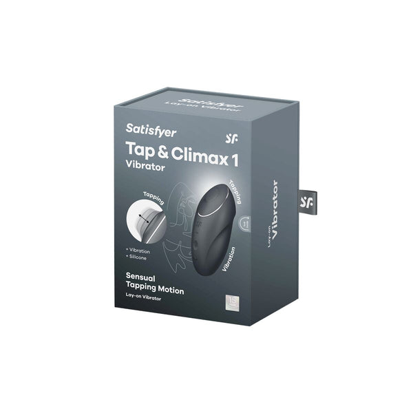 Satisfyer Tap & Climax Grau – Aufladbare Silikon-Massagegerät - Erotik Shop