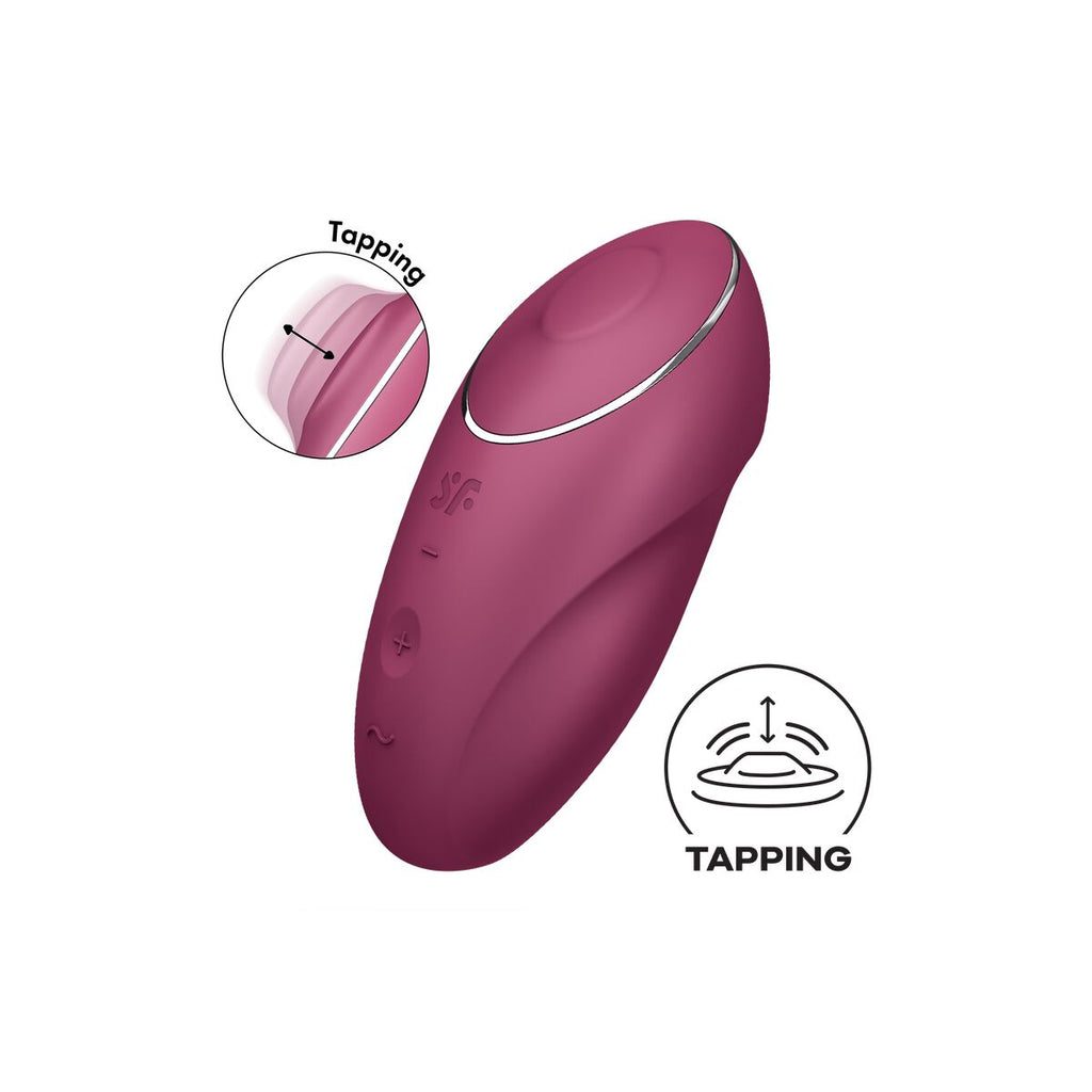Satisfyer Tap & Climax Rot – Aufladbare Silikon-Massagevorrichtung - Erotik Shop