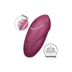 Satisfyer Tap & Climax Rot – Aufladbare Silikon-Massagevorrichtung - Erotik Shop