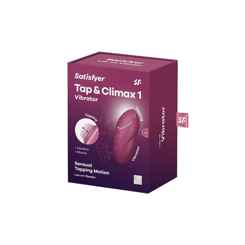 Satisfyer Tap & Climax Rot – Aufladbare Silikon-Massagevorrichtung - Erotik Shop