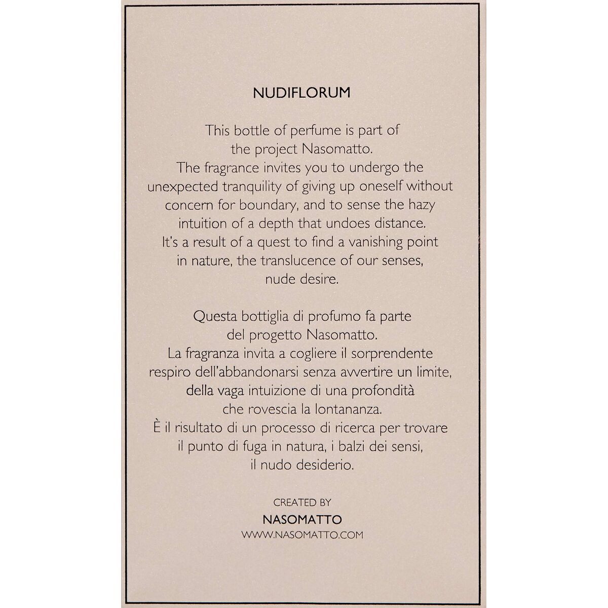 Schönheitswasser Nasomatto Nudiflorum 30 ml - Neuheiten