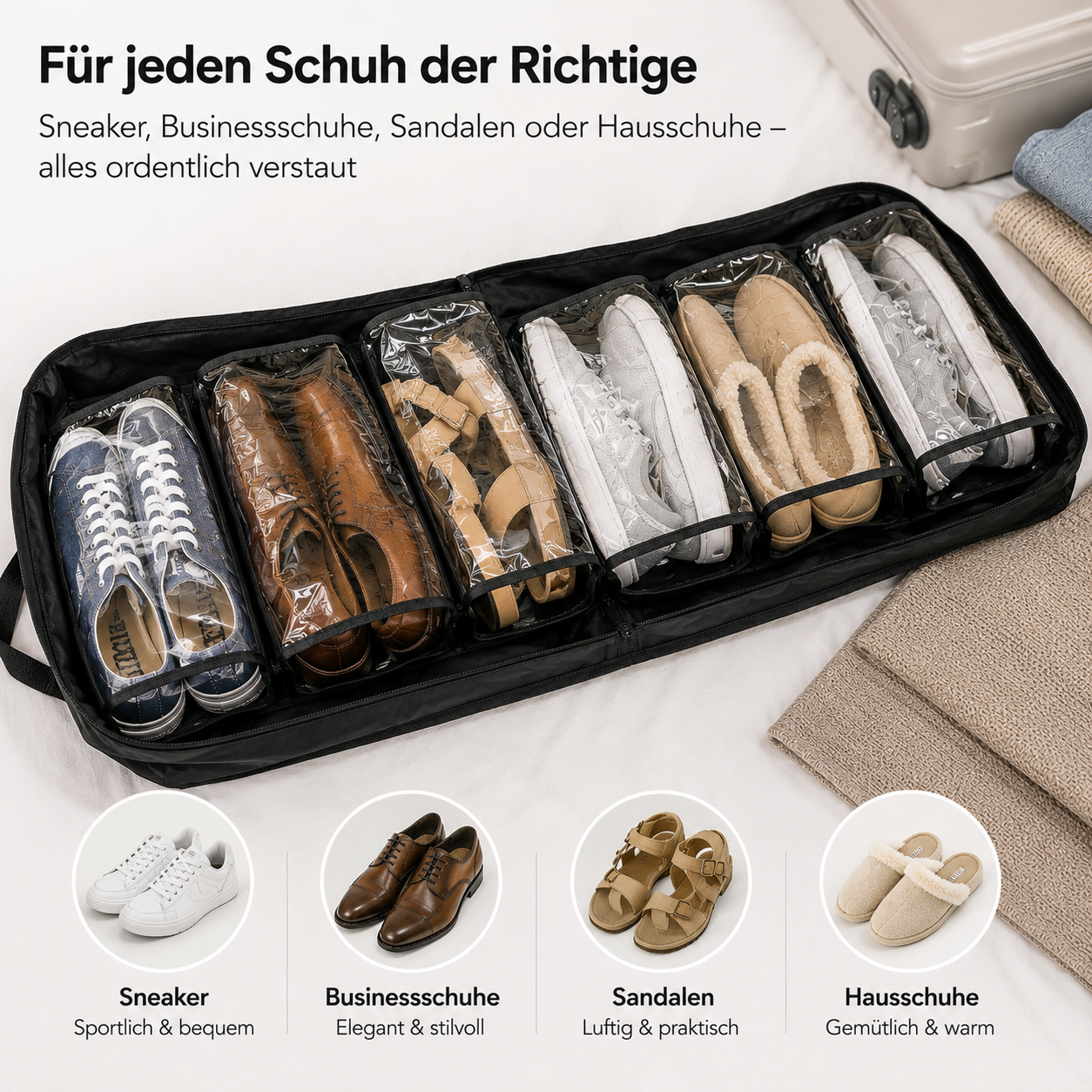 Reisetasche für 12 Schuhe