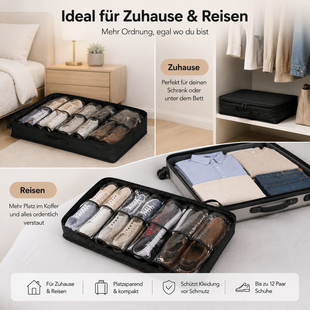 Reisetasche für 12 Schuhe