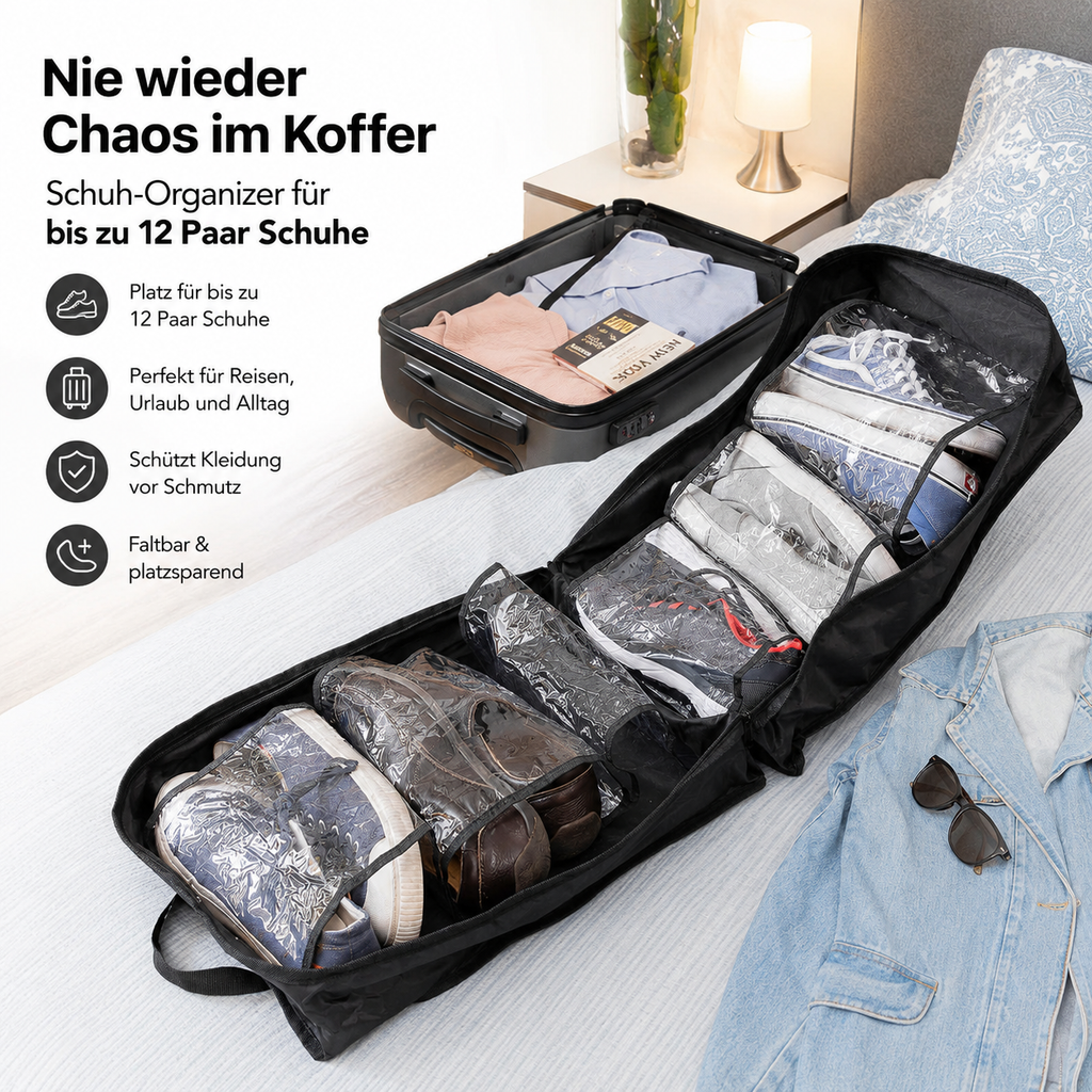 Reisetasche für 12 Schuhe