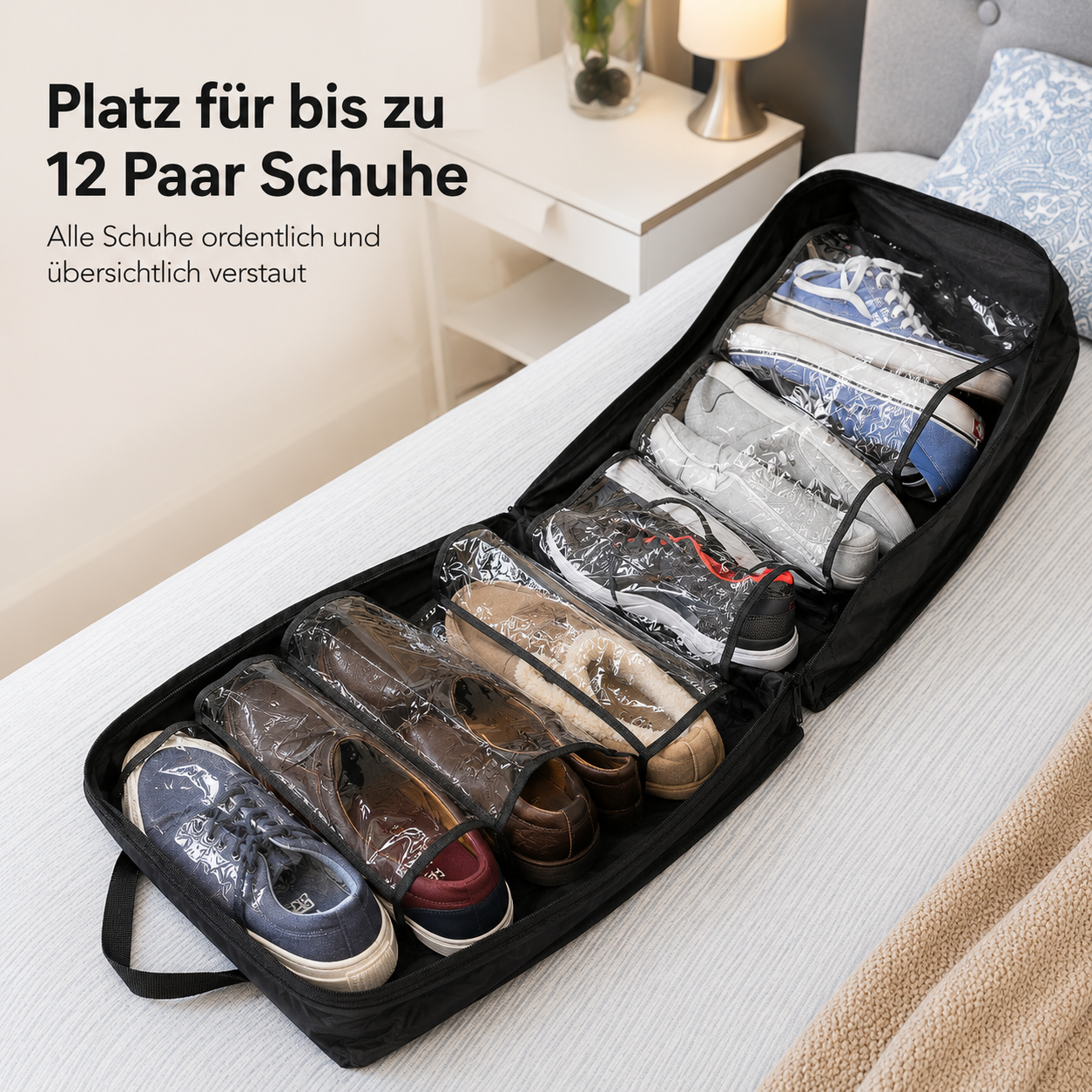 Reisetasche für 12 Schuhe