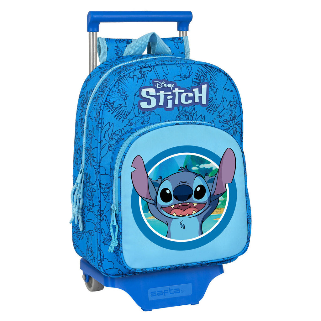 Schulrucksack mit Rädern Stitch Blau hochwertig