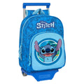 Schulrucksack mit Rädern Stitch Blau hochwertig