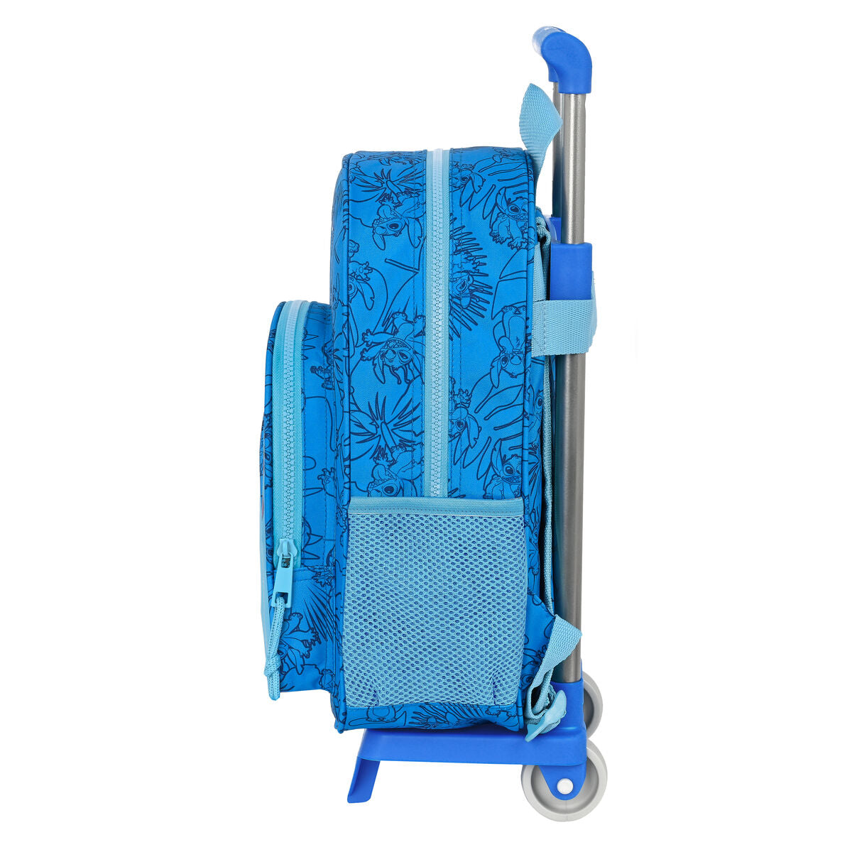 Schulrucksack mit Rädern Stitch Blau hochwertig