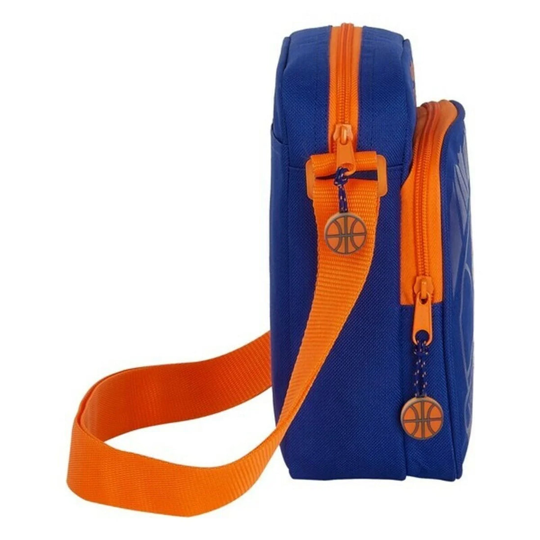 Valencia Basket M672 Schultertasche – Blau/Orange – Detailansicht 2