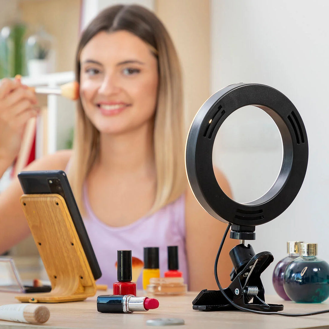 Selfie Lichtring mit Halteklammer Lumahoop – Detailansicht 5