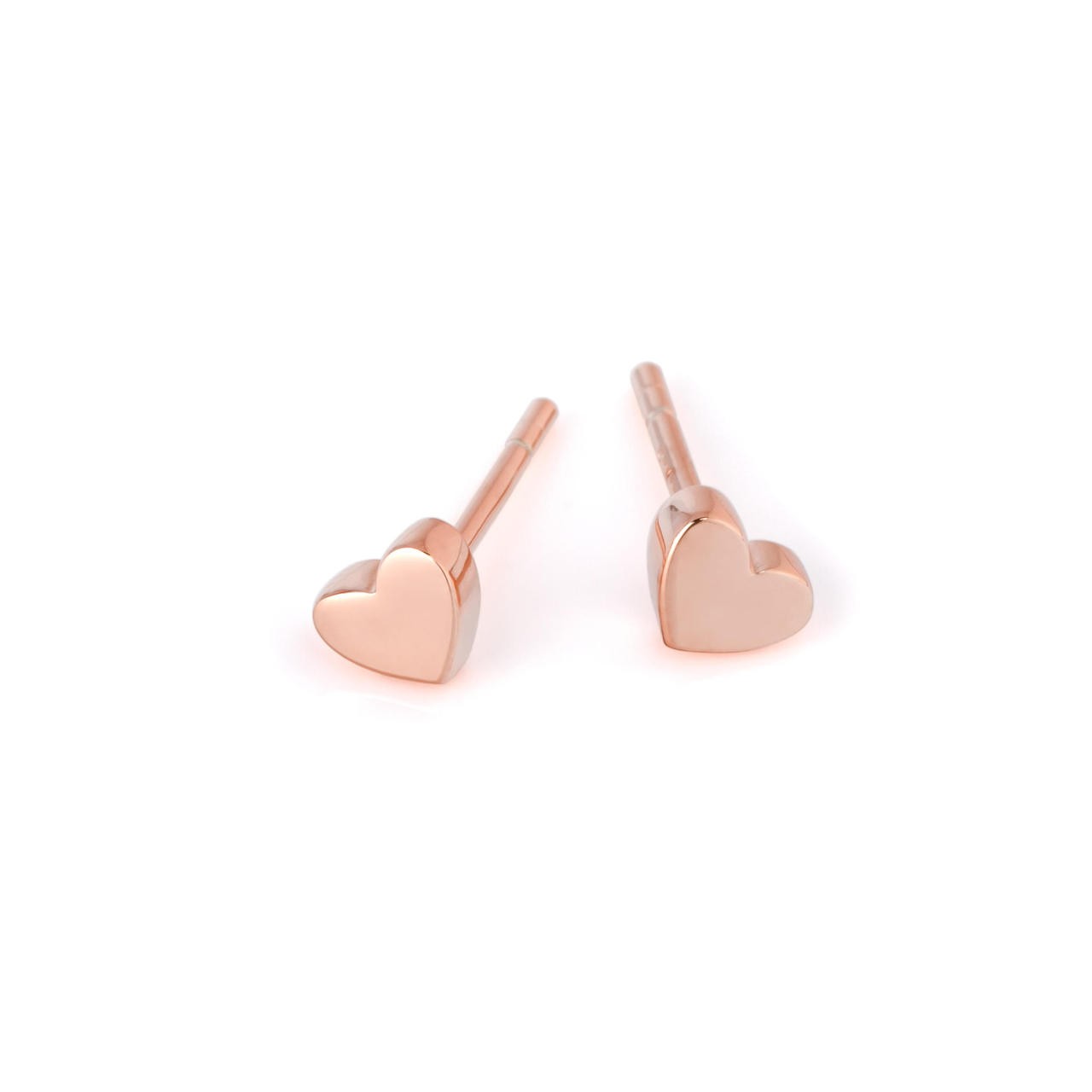 Shiny Heart Ohrringe – Roségold und Silber – Produktansicht 2