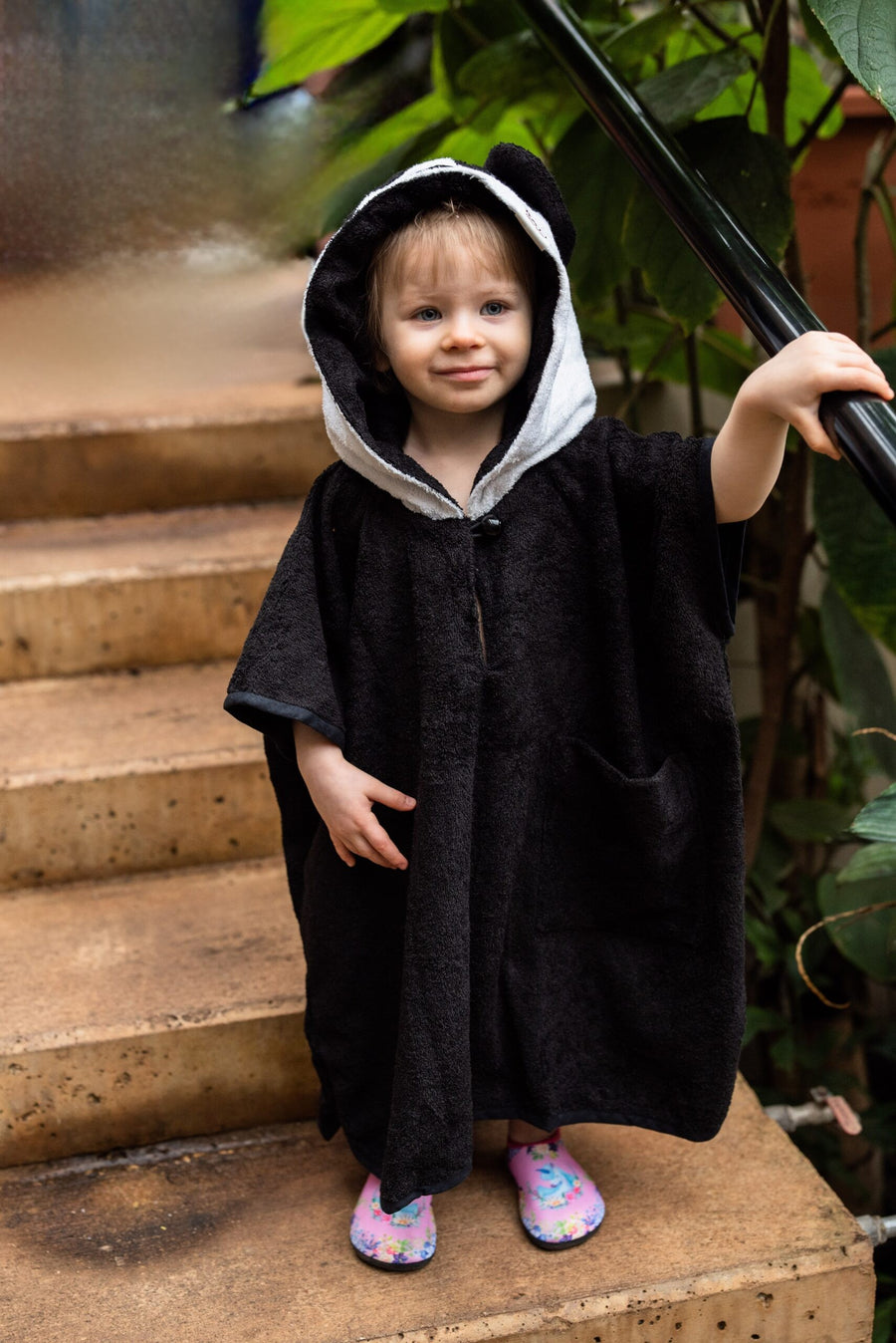 Kurzarm-Poncho PANDA für Kleinkinder, Größe 82/86-116