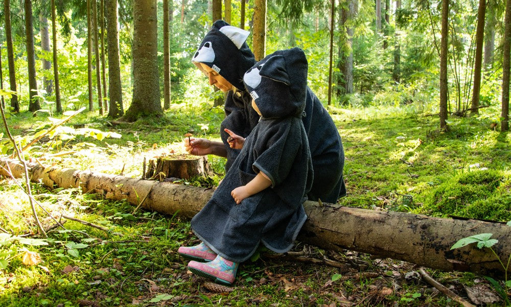 Kurzarm-Poncho WOLF für Kleinkinder, Größe 82/86-116 – Produktansicht 3