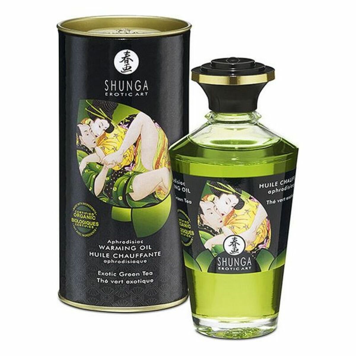 Shunga Erotisches Massageöl – Grüner Tee 100 ml