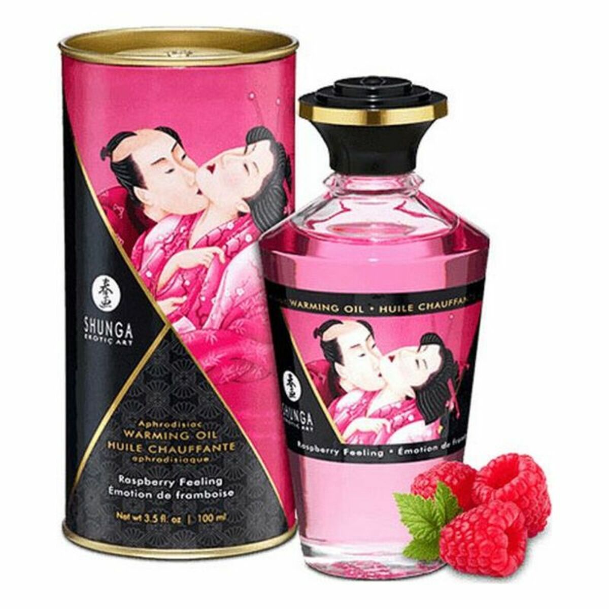 Shunga Erotisches Massageöl Himbeere – 100 ml Aroma