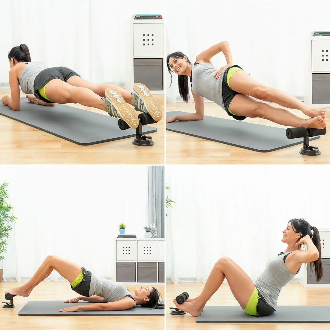 Sit-up-Stange für Bauchmuskeln, mit Saugnapf und Übungsleitfaden CoreUp – Detailansicht 5