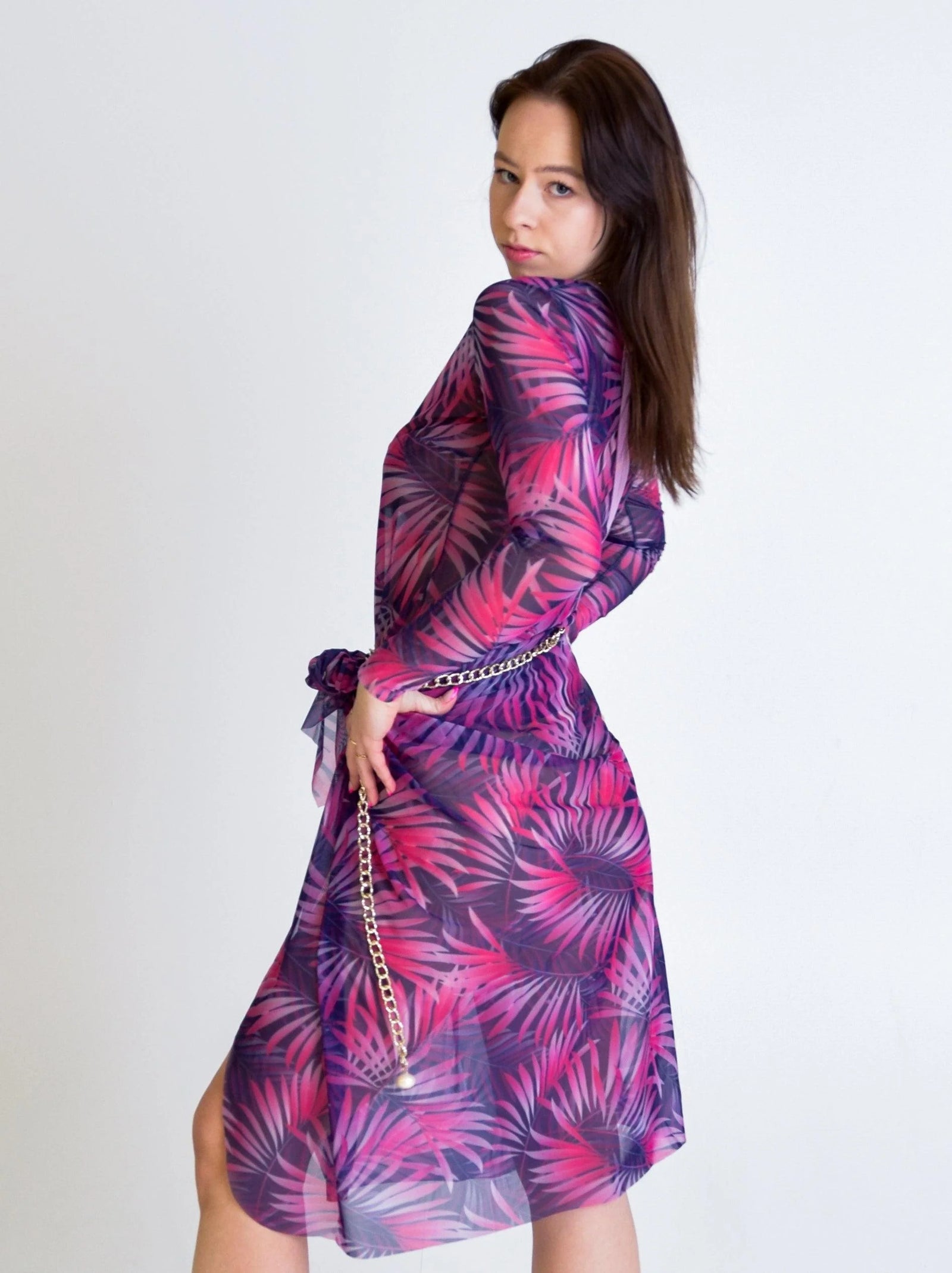 Durchbräunender Sarong Rosa Tropics – Produktansicht 3