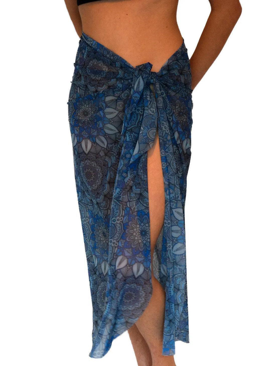 Durchbräunender Sarong Blau-Lila Mandala