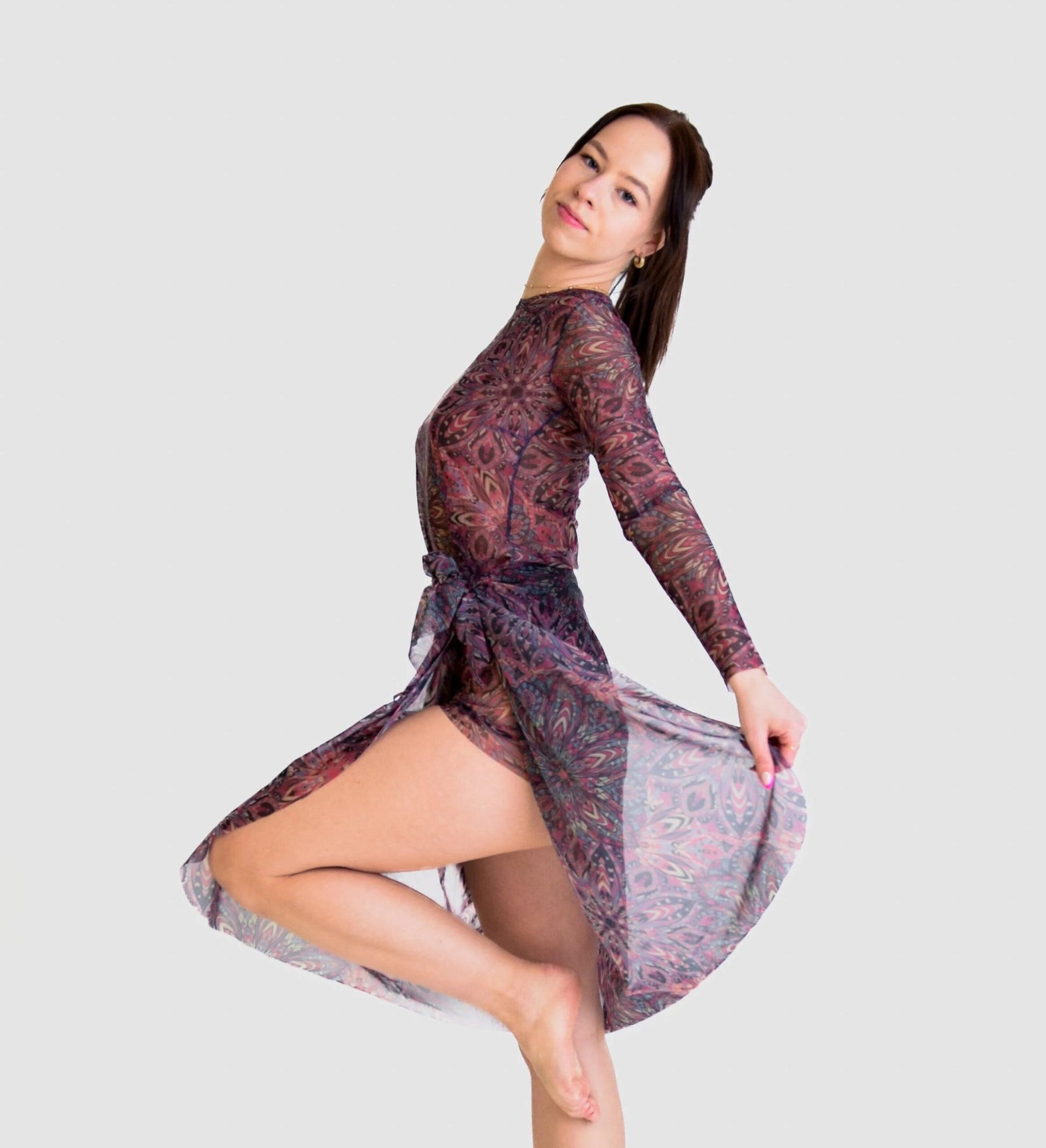 Durchbräunender Sarong Terracotta Mandala – Produktansicht 2