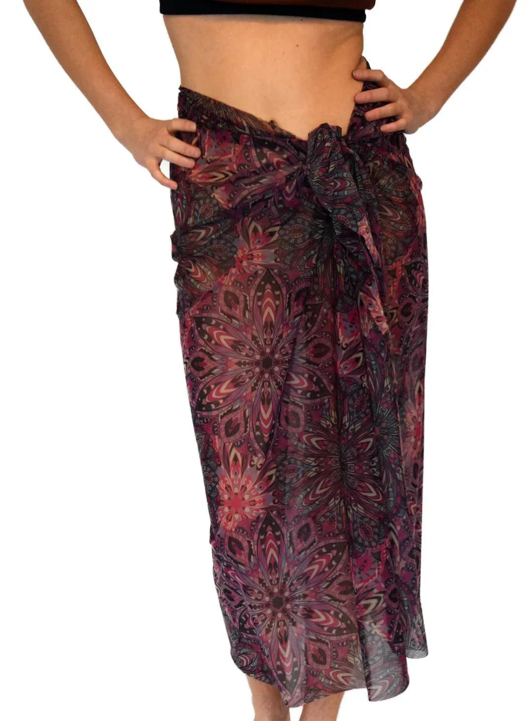 Durchbräunender Sarong Terracotta Mandala – Detailansicht 1
