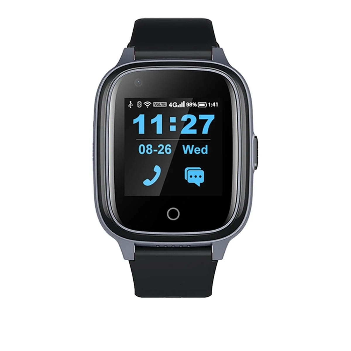 Schwarze Smartwatch Save Family RSEN4G mit digitalem Display für Technik-Enthusiasten