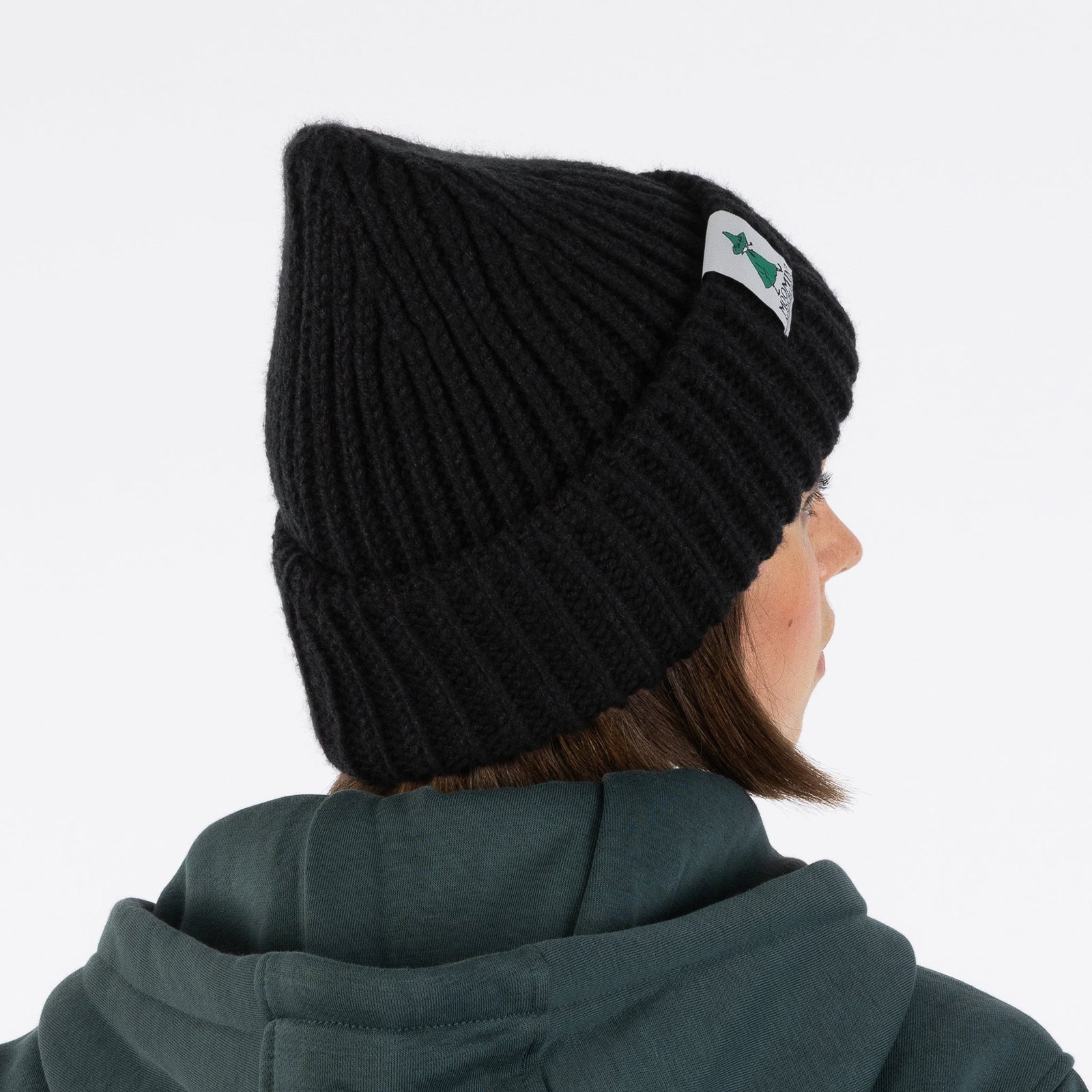 Grobstrick – Beanie Snufkin – Schwarz – Produktansicht 2