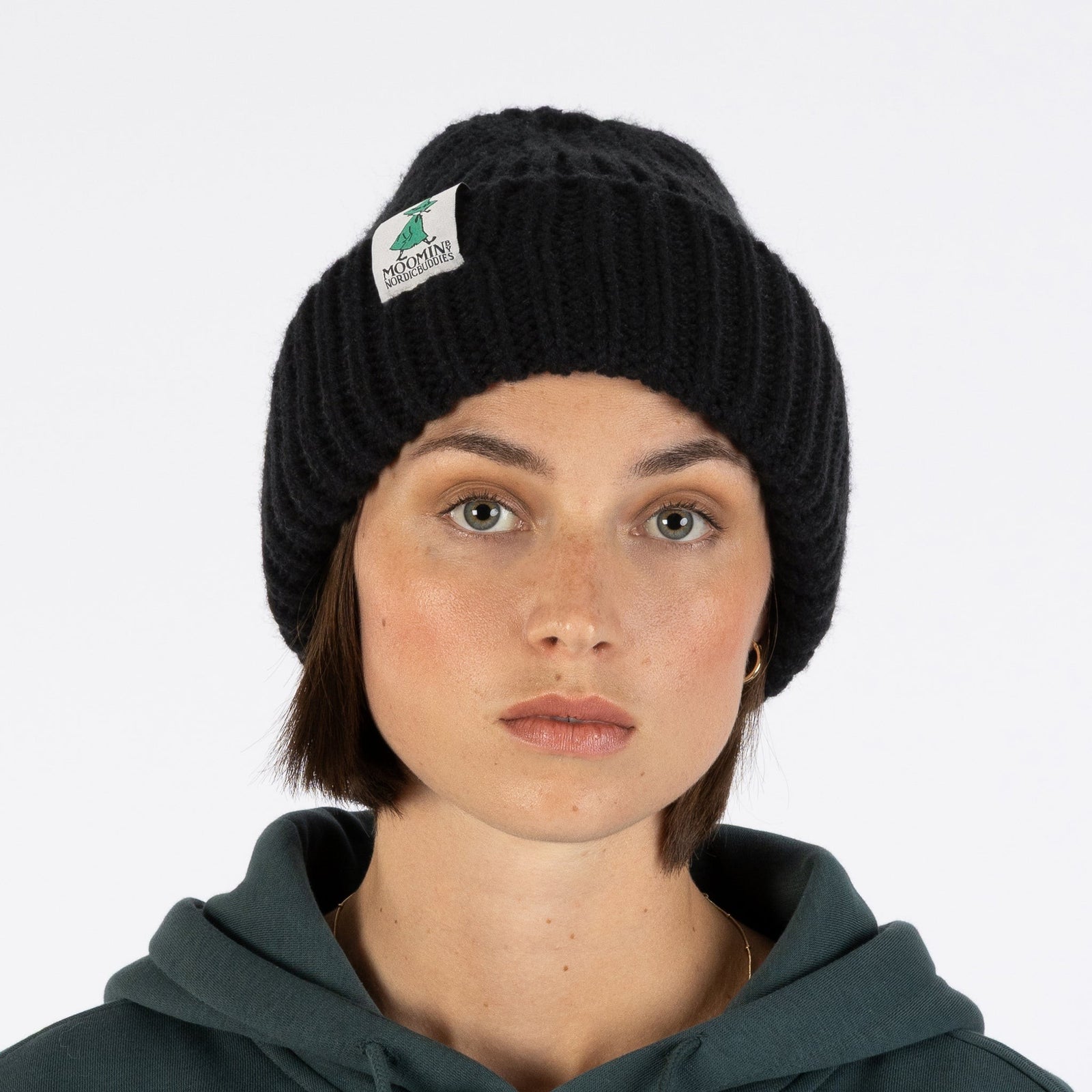 Grobstrick – Beanie Snufkin – Schwarz – Produktansicht 4