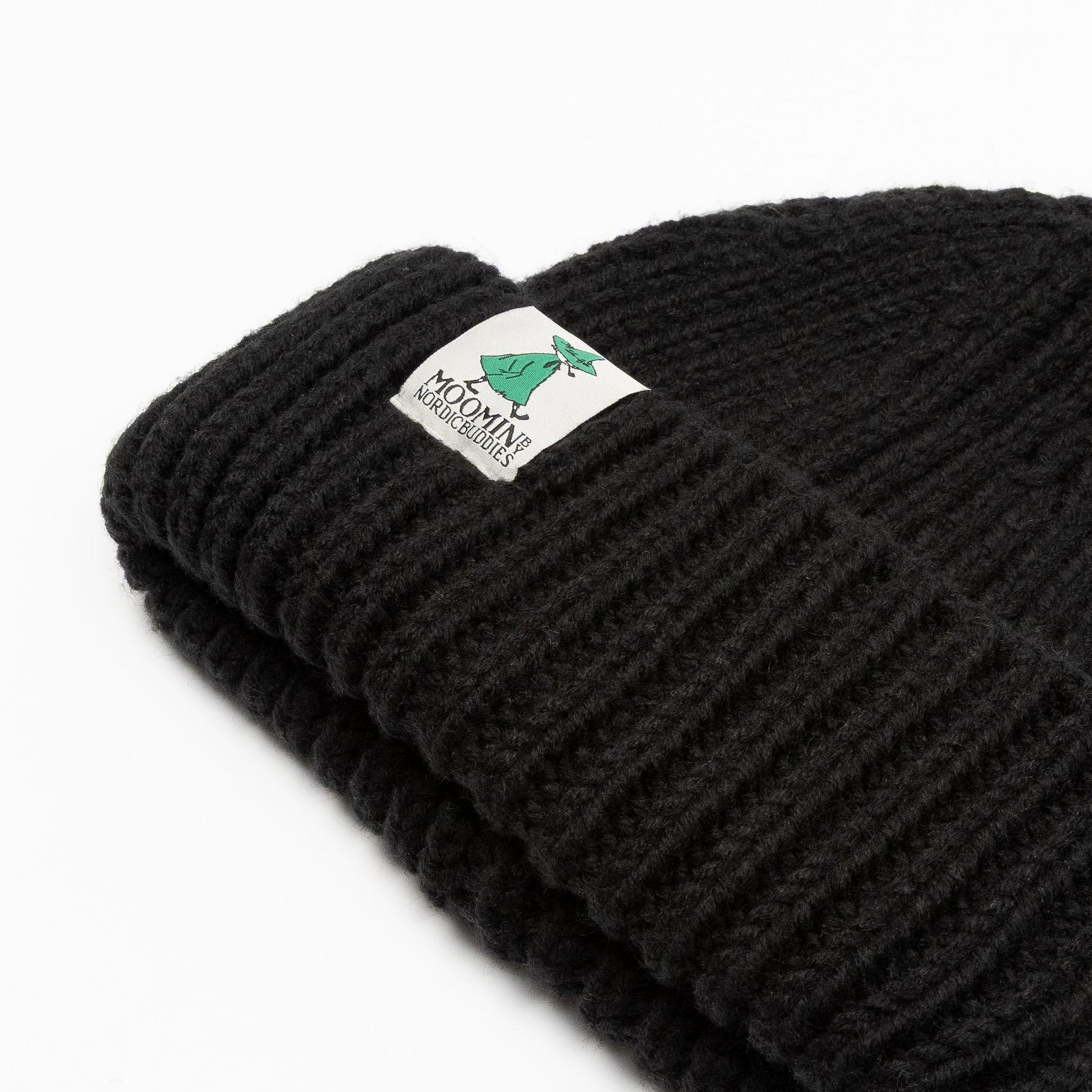 Grobstrick – Beanie Snufkin – Schwarz – Produktansicht 3