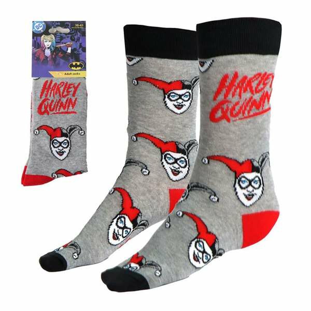 Socken Batman Harley Quinn Grau 36 43 - Mode & Accessoires