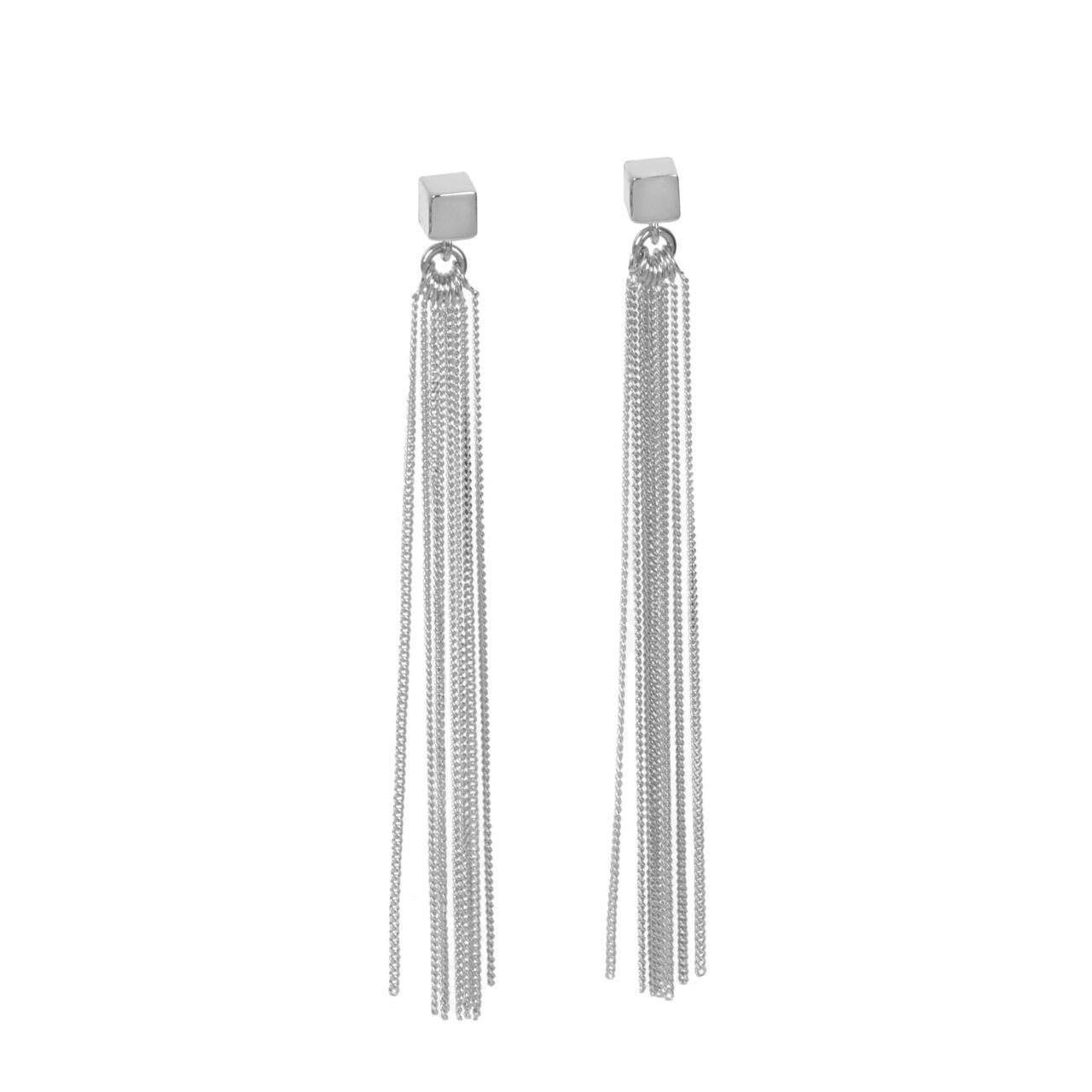 Solid C – Tassel Ohrringe – Roségold und Silber