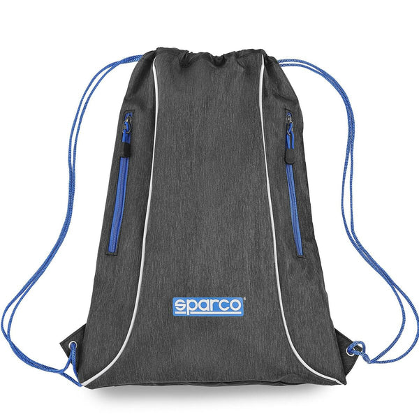 Sparco Rucksacktasche mit Bändern Schwarz/Blau Unisex - Sport & Freizeit