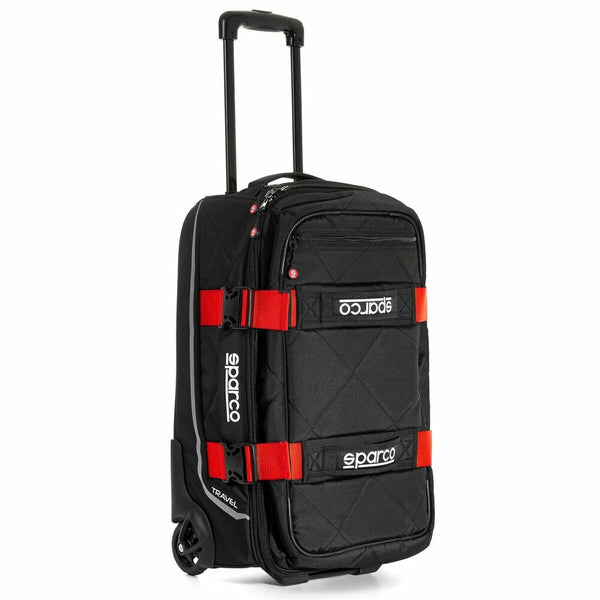 Sparco Rucksacktasche mit Bändern Schwarz/Rot 142 L Unisex - Sport & Freizeit