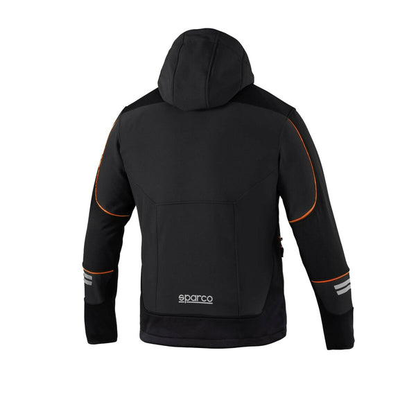 Sparco TECH SOFT-SHELL Windjacke Schwarz Orange L Unisex - Mode & Accessoires