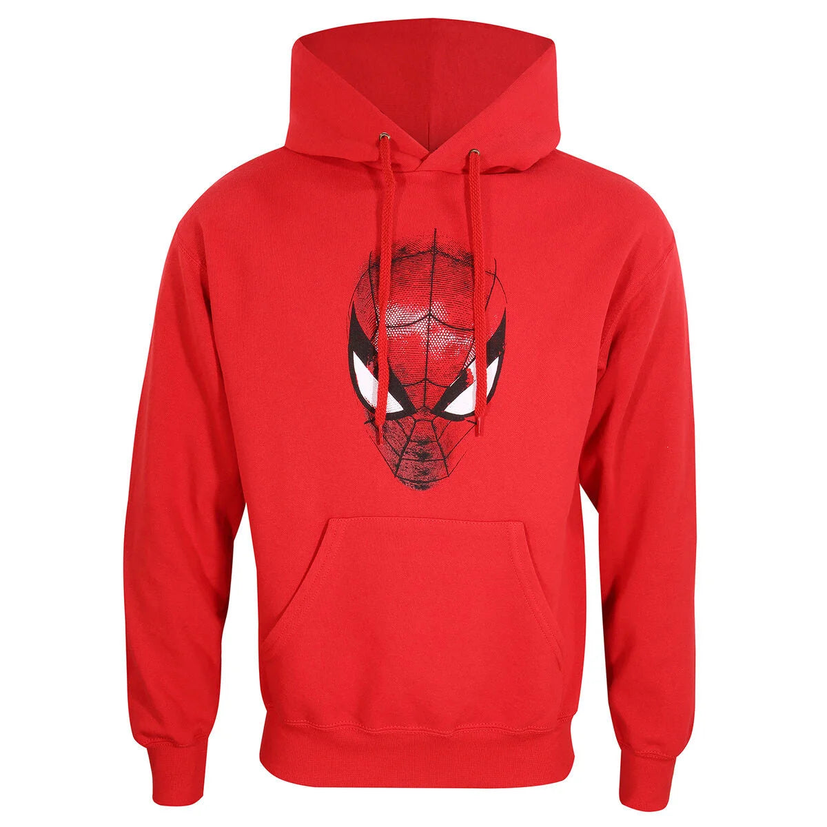 Roter Spider-Man Unisex-Hoodie mit Maskenmotiv und Kängurutasche