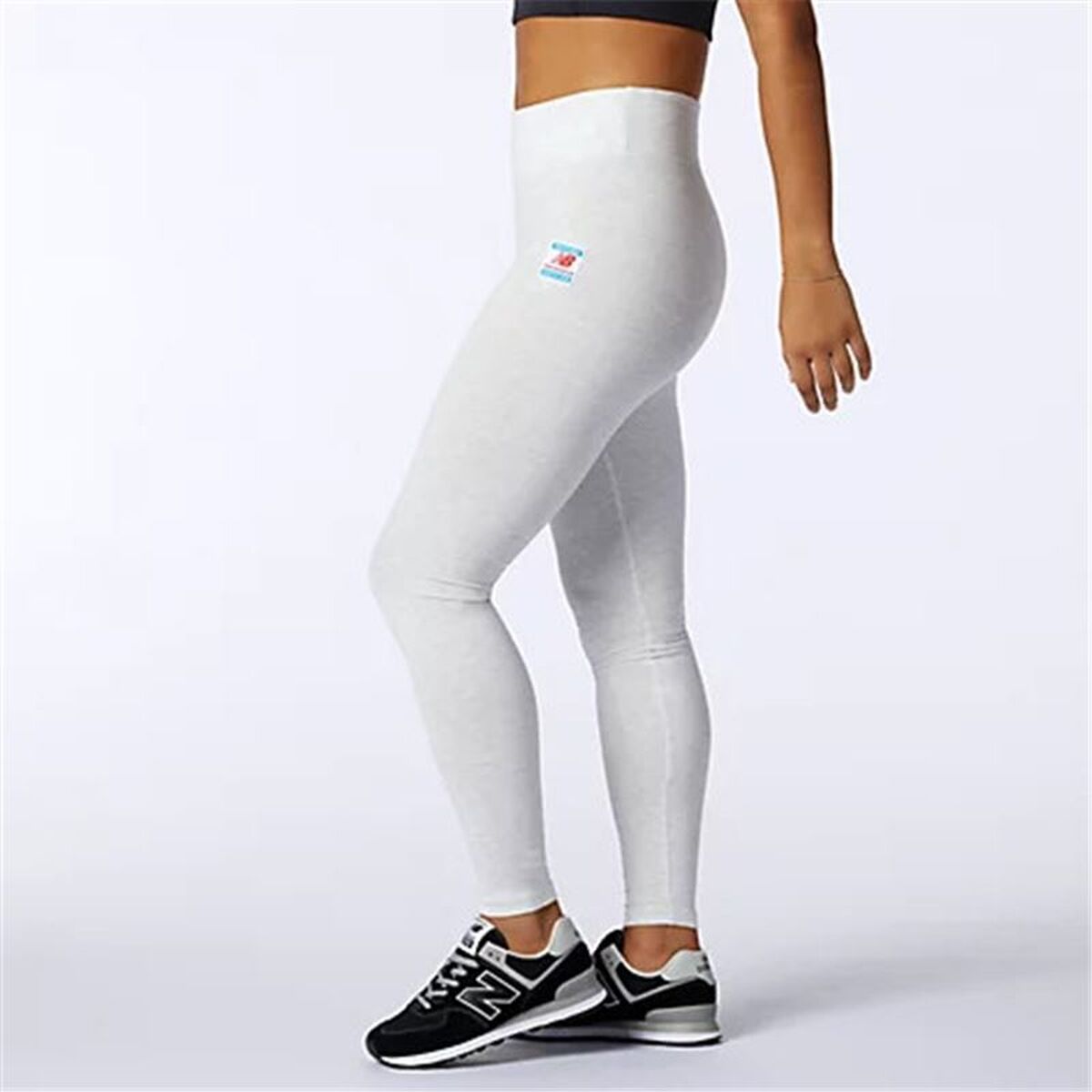 Sporthose Damen New Balance Essentials Field Day Weiß - Sport & Freizeit