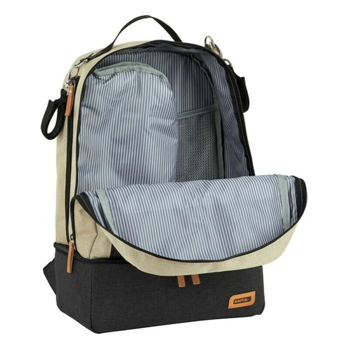 Sporttasche mit Schuhhalterung Safta M883 Beige Dunkelgrau 15 L – Produktansicht 5