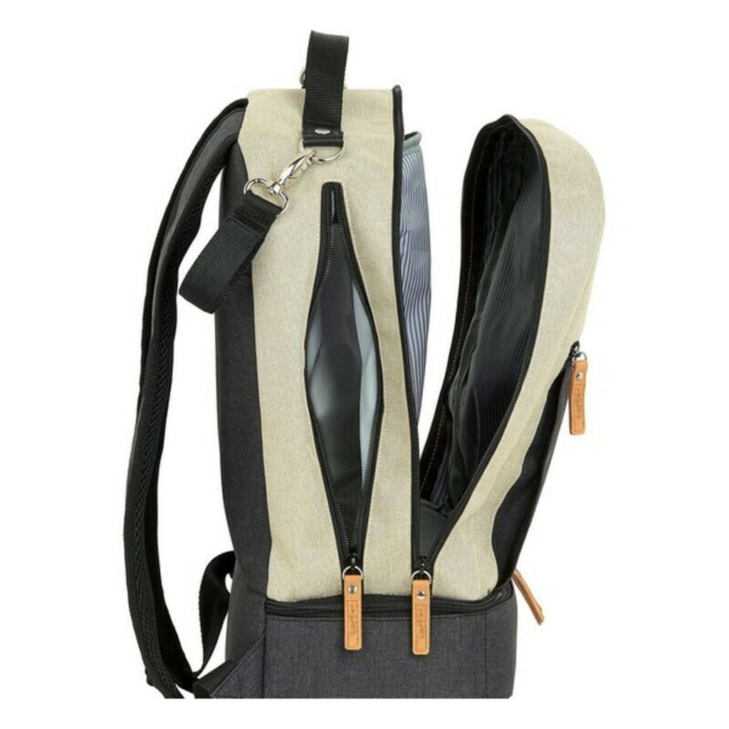 Sporttasche Schuhhalterung Safta M883 Beige Dunkelgrau