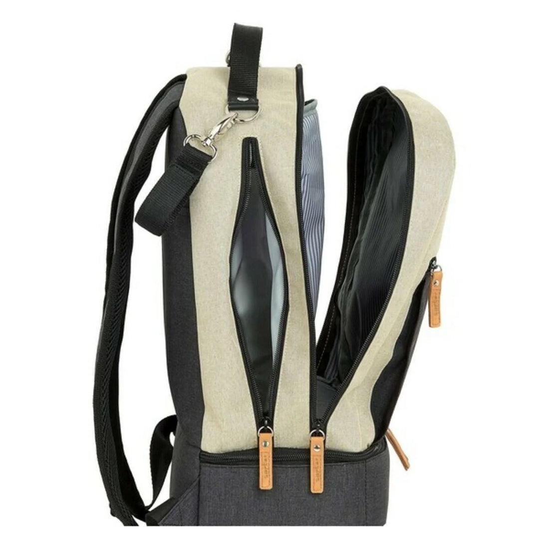Sporttasche mit Schuhhalterung Safta M883 Beige Dunkelgrau 15 L – Detailansicht 4