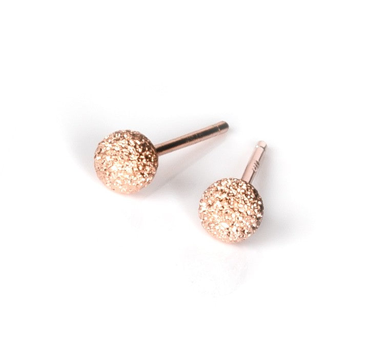 Stardust Ball Ohrringe – Roségold und Silber – Produktansicht 2