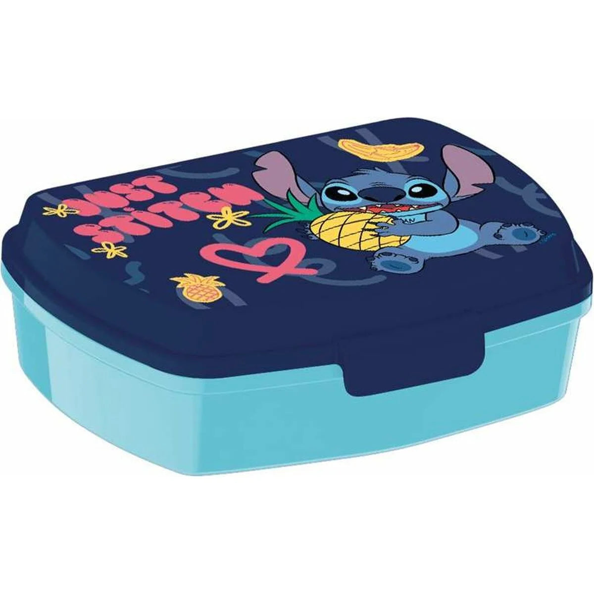 Brotdose für Sandwiches Stitch Sweet Blau Lila Polyester rechteckig 17 x 5,6 x 13,3 cm – ausgewählte Produktansicht