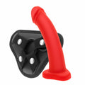 Strap-On Dildo S Pleasures Rot Schwarz Erotik Spielzeug